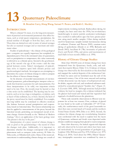Quaternary Paleoclimate - Illinois State Geological Survey