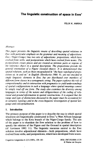 The linguistic construction of space in Ewe