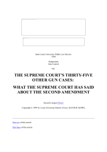 the supreme court`s thirty-five other gun cases: what the supreme