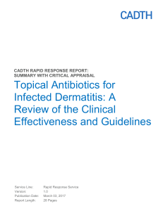 Topical Antibiotics for Infected Dermatitis: A Review of the
