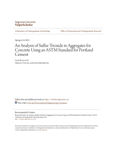 An Analysis of Sulfur Trioxide in Aggregates for