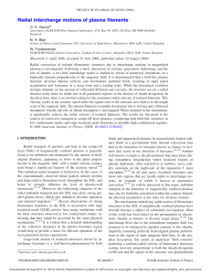 Radial interchange motions of plasma filaments