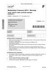 Question paper - Unit A141/01 - Modules B1, C1, P1