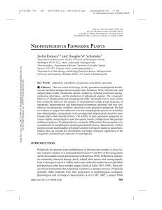 NEOPOLYPLOIDY IN FLOWERING PLANTS