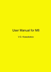 User Manual for M8 - Indico