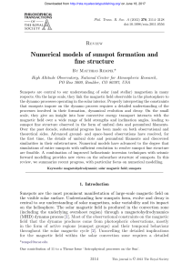 Numerical models of sunspot formation and fine structure