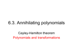6.3. Annihilating polynomials