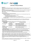 Laboratory Testing for Mumps