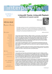 SPECIAL ISSUE Living with Trauma, Living with Playback