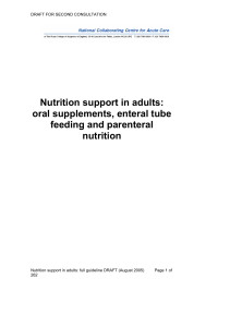 Nutrition support in adults
