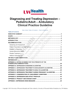 Diagnosing and Treating Depression - GHC-SCW
