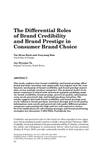 The Differential Roles of Brand Credibility and Brand Prestige in