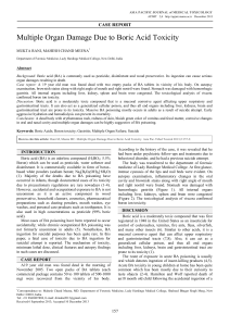 Multiple Organ Damage Due to Boric Acid Toxicity