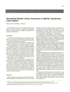 Dissecting Basilar Artery Aneurysm in Marfan Syndrome: Case Report