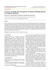 A Review on Design and Development of Filament Winding