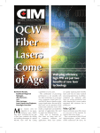 QCW Fiber Lasers Come of Age