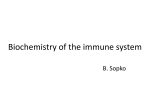 Biochemistry of the immune system