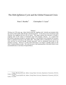 The Debt-Inflation Cycle and the Global Financial Crisis