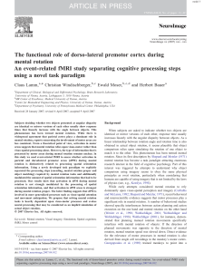 The functional role of dorso-lateral premotor cortex