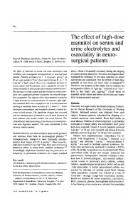 The effect of high-dose mannitol on serum and urine