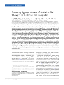Assessing Appropriateness of Antimicrobial