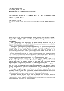 The presence of arsenic in drinking water in Latin America