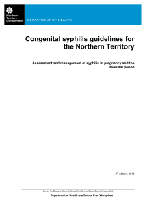 Congenital syphilis guidelines for the Northern Territory