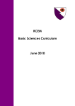 RCEM Basic Sciences Curriculum June 2010