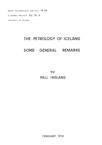 the petrology of iceland some general remarks