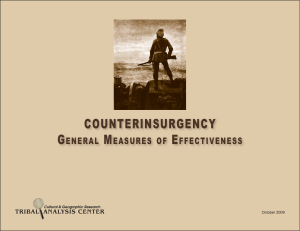 COUNTERINSURGENCY General Measures of Effectiveness