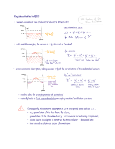 Key ideas that led to QED vacuum consists of "sea of electrons