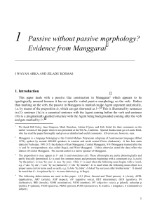 Passive without passive morphology