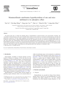Montmorillonite ameliorates hyperthyroidism of