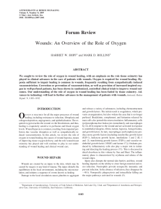 Wounds: An Overview of the Role of Oxygen