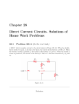 Chapter 28 Direct Current Circuits. Solutions of Home Work