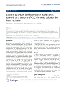 Exciton quantum confinement in nanocones formed on a surface of