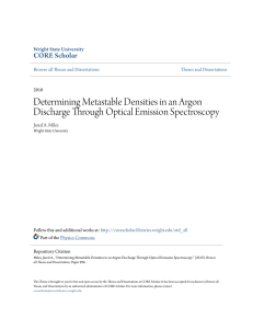 Determining Metastable Densities in an Argon