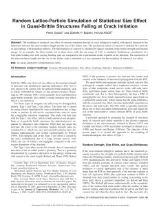 Random Lattice-Particle Simulation of Statistical Size Effect in Quasi