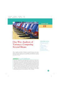 One-Way Analysis of Variance: Comparing Several Means