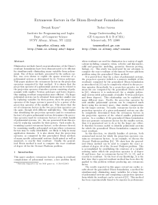 Extraneous Factors in the Dixon Resultant