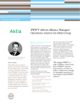 SWIFT delivers Alliance Managed Operations solution for Aktia Group