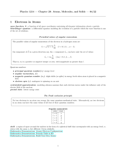 1 Electrons in Atoms
