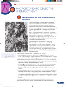 Chapter 13 - Macroeconomic Objective, Unemployment