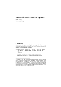 Modes of Scalar Reversal in Japanese