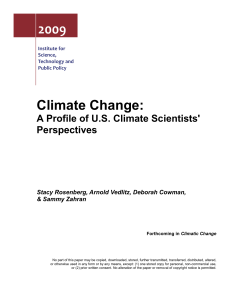 2009 Climate Change - The Bush School of Government and Public