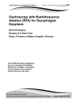 Gastroscopy with radiofrequency ablation