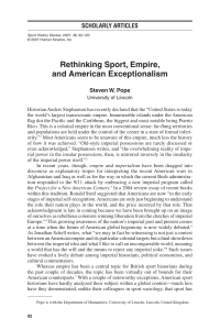 Rethinking Sport, Empire, and American Exceptionalism