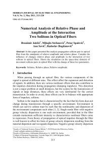 Numerical Analysis of Relative Phase and Amplitude at the