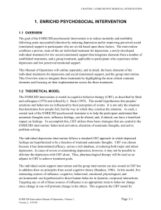 1. ENRICHD PSYCHOSOCIAL INTERVENTION