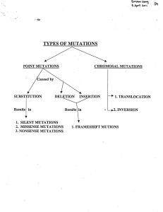 CHROMOSAL MUTATIONS SUBSTITUTION